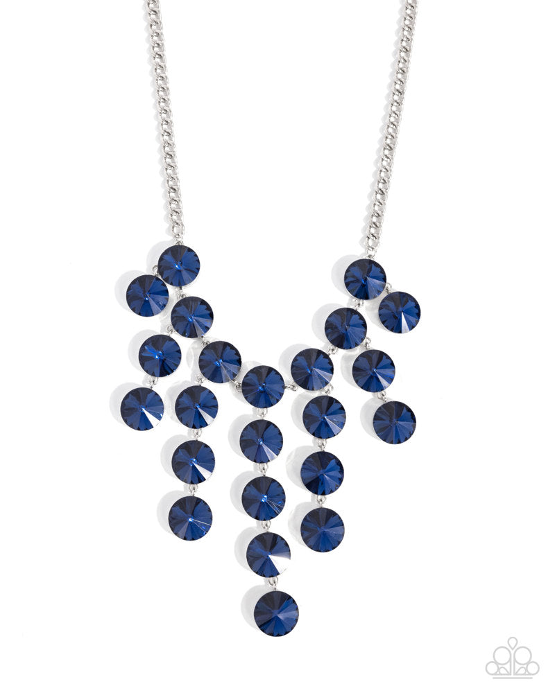 Spotlight Stunner Set: Blue, Gold, and White Necklaces