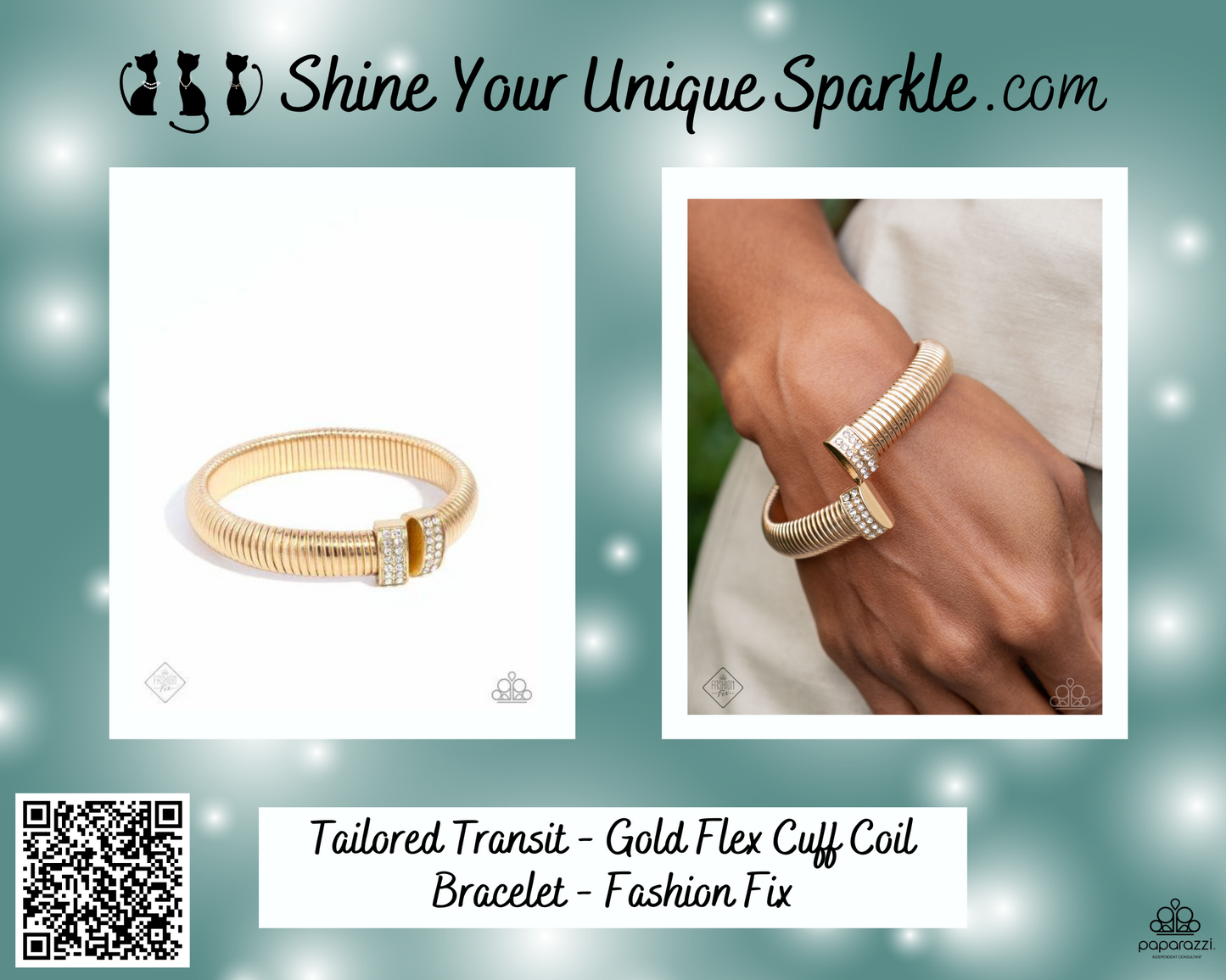 Tailored Transit - Gold Flex Cuff Coil Bracelet - Fashion Fix