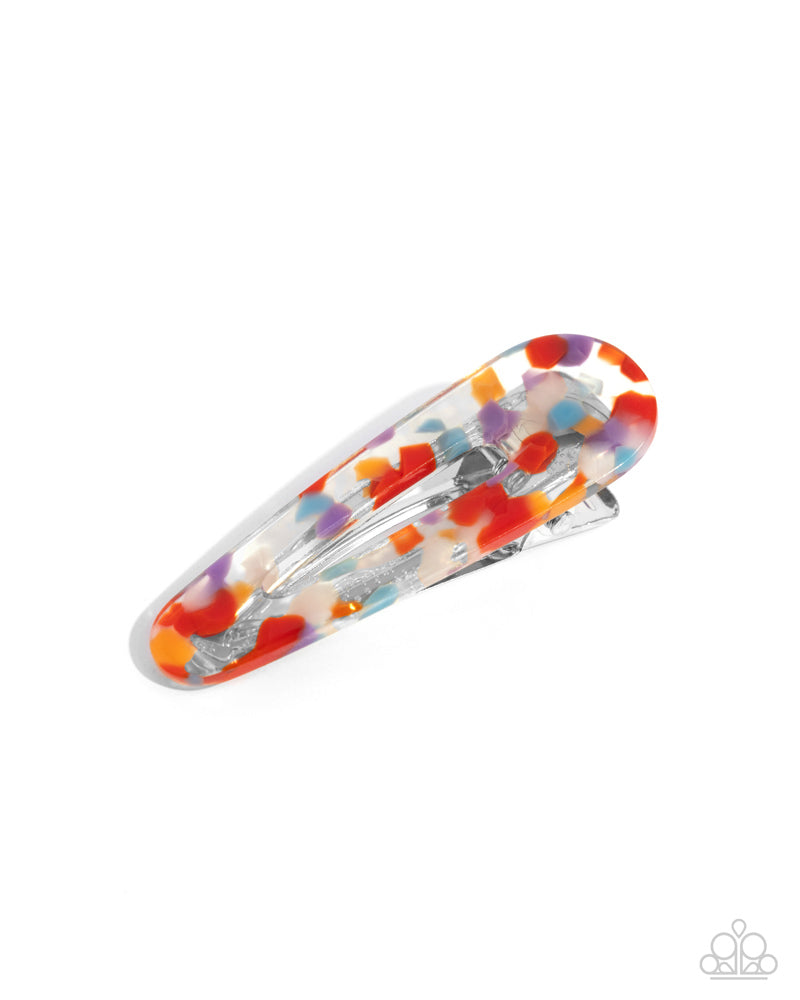 Teasingly Terrazzo - Multi Color Acrylic Hair Clip