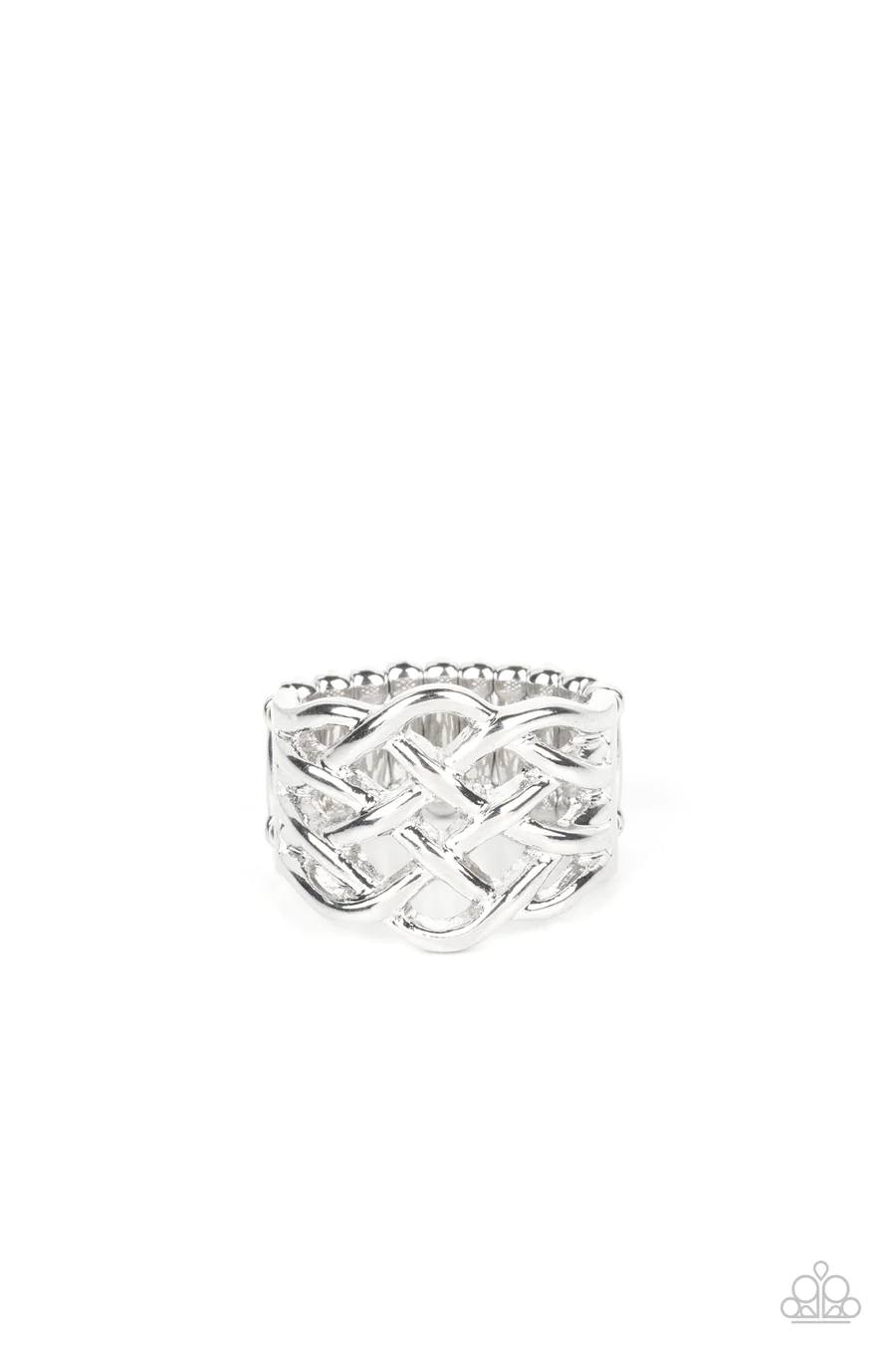 The One That KNOT Away - Silver Floral Ring