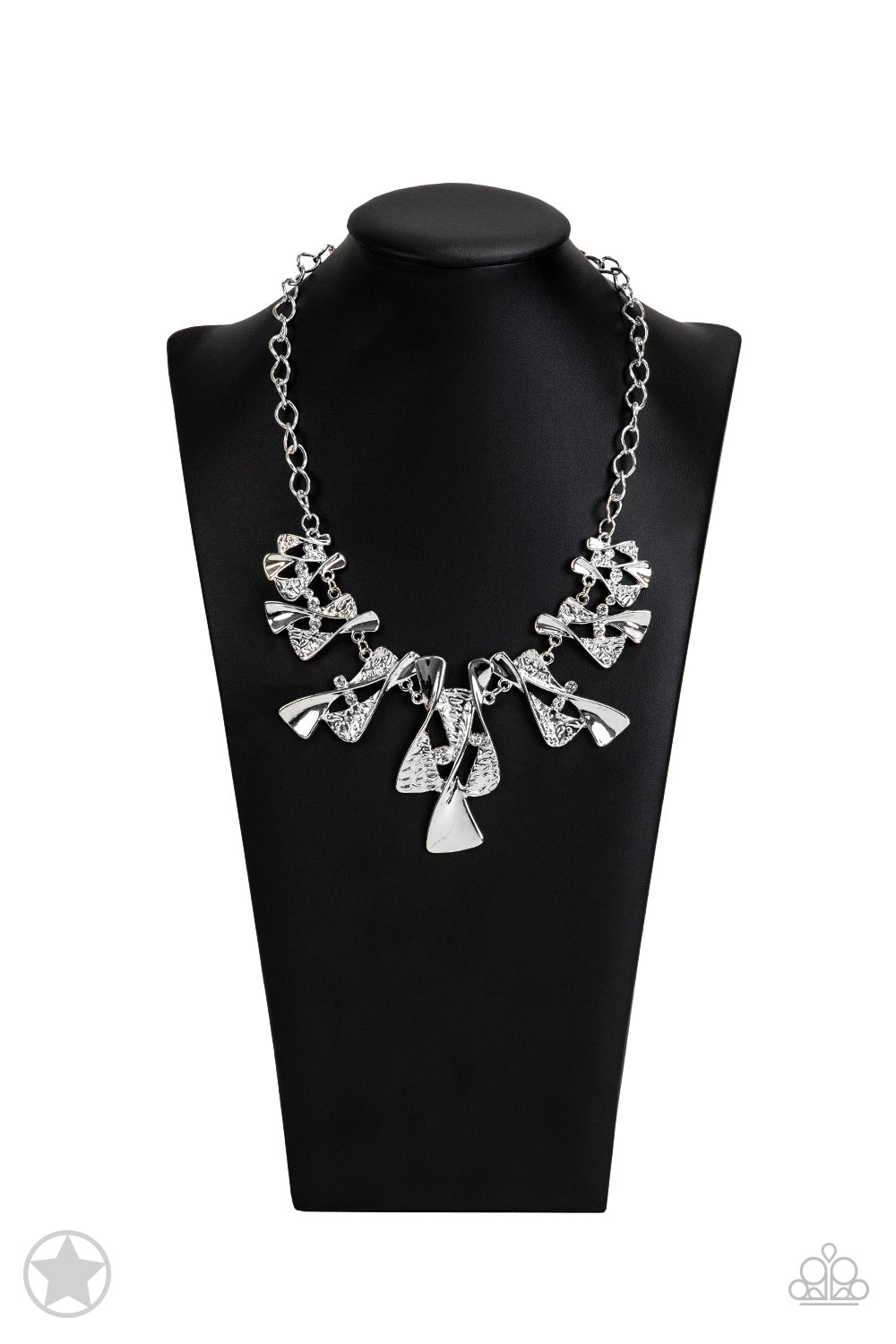 The Sands of Time - Silver Hourglass White Rhinestone Short Necklace - Blockbuster