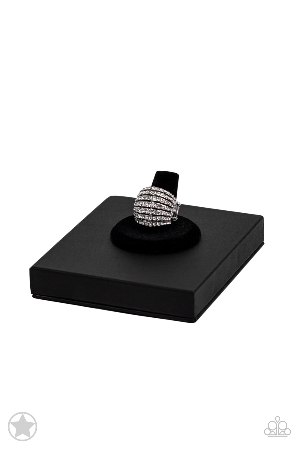 Blinding Brilliance - White Rhinestone Ring - Blockbuster