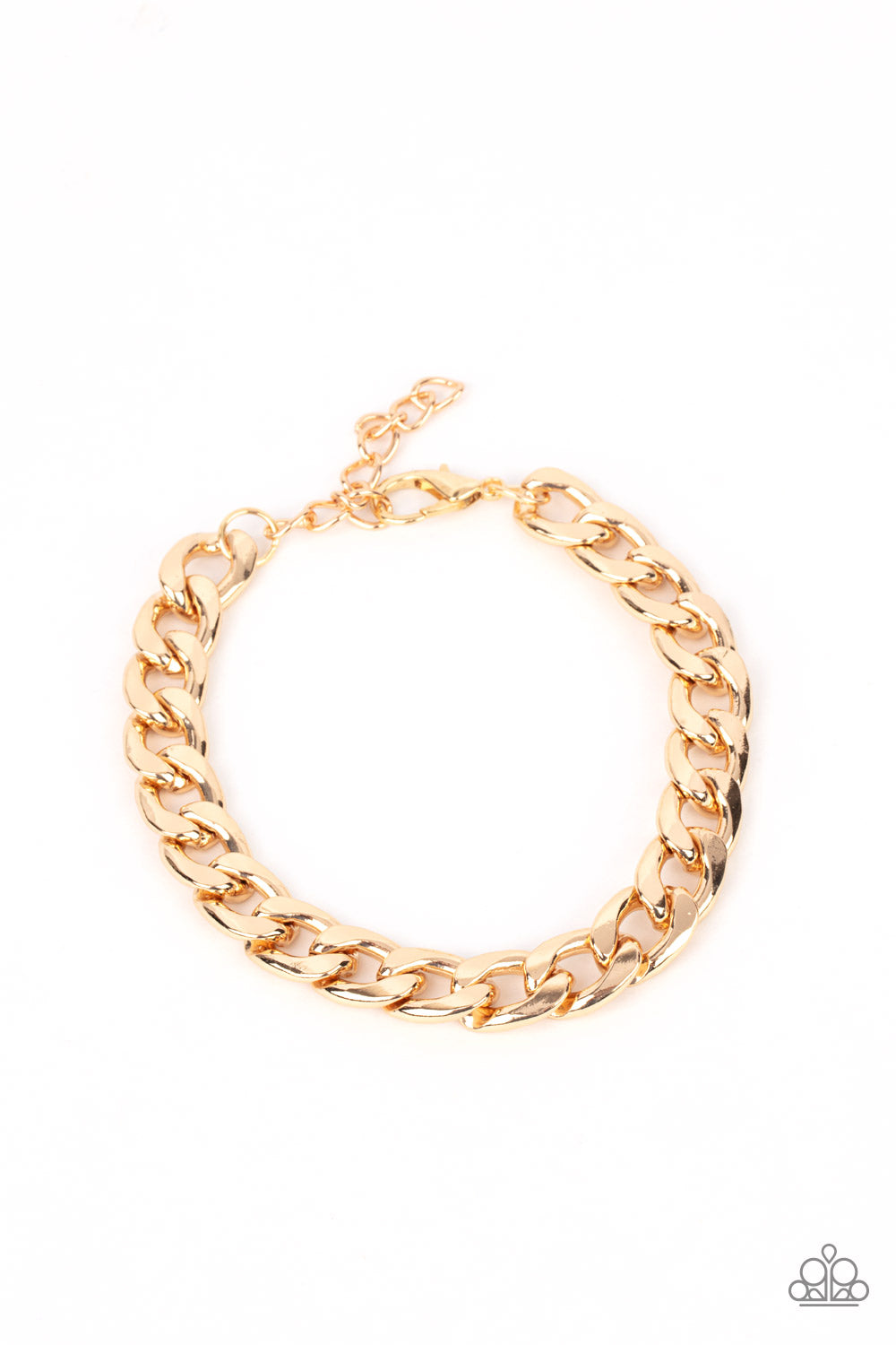Knock, Knock, KNOCKOUT - Gold Chain Urban Clasp Bracelet