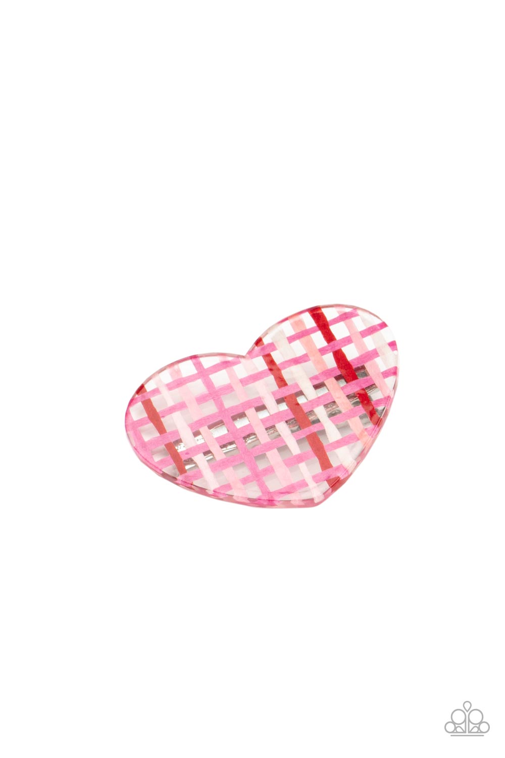 Lover’s Lattice - Multi Pink and Red Heart Hair Clip
