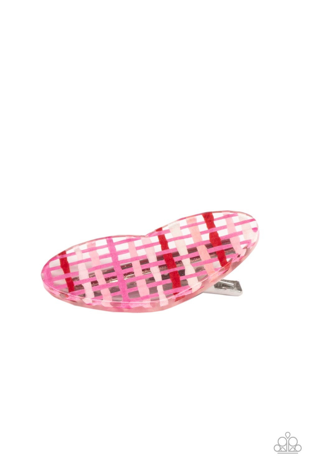 Lover’s Lattice - Multi Pink and Red Heart Hair Clip