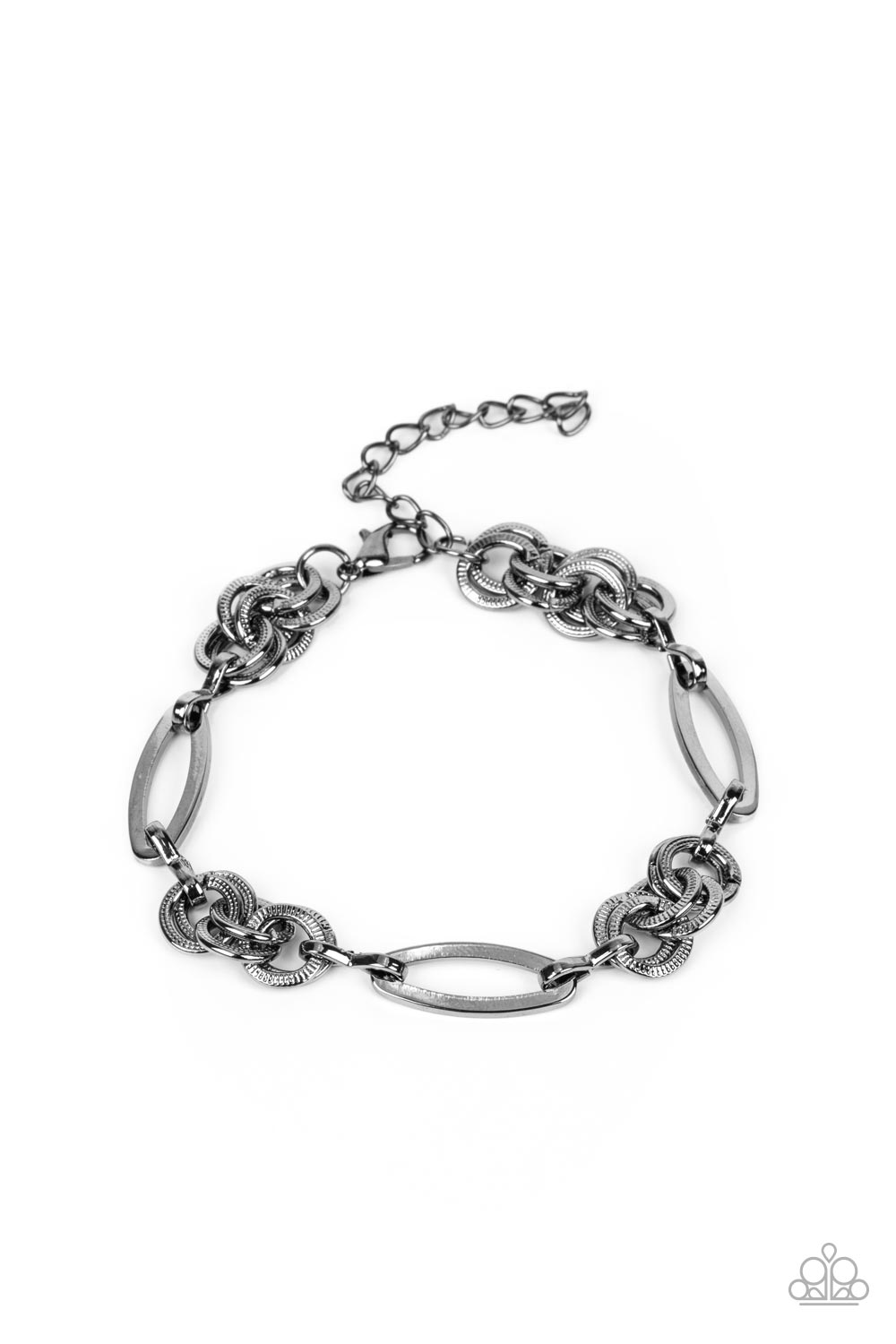 Chic Charmer - Black Gunmetal Clasp Bracelet