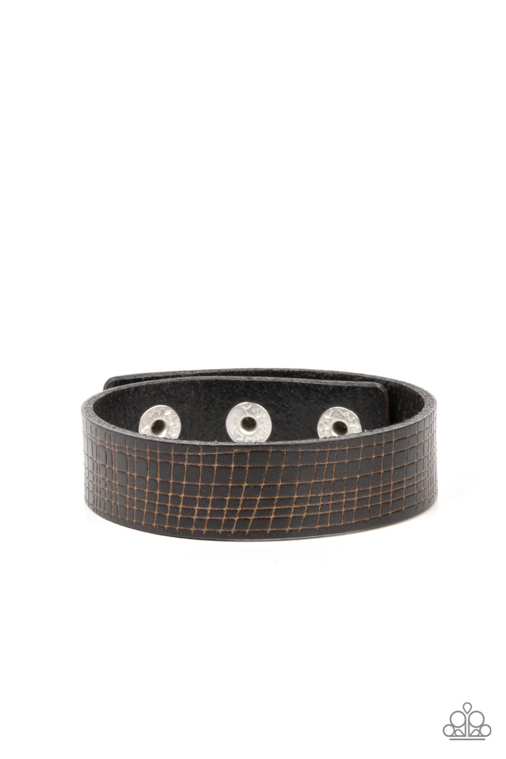 Rugged Reputation - Black Leather Urban Wrap Bracelet