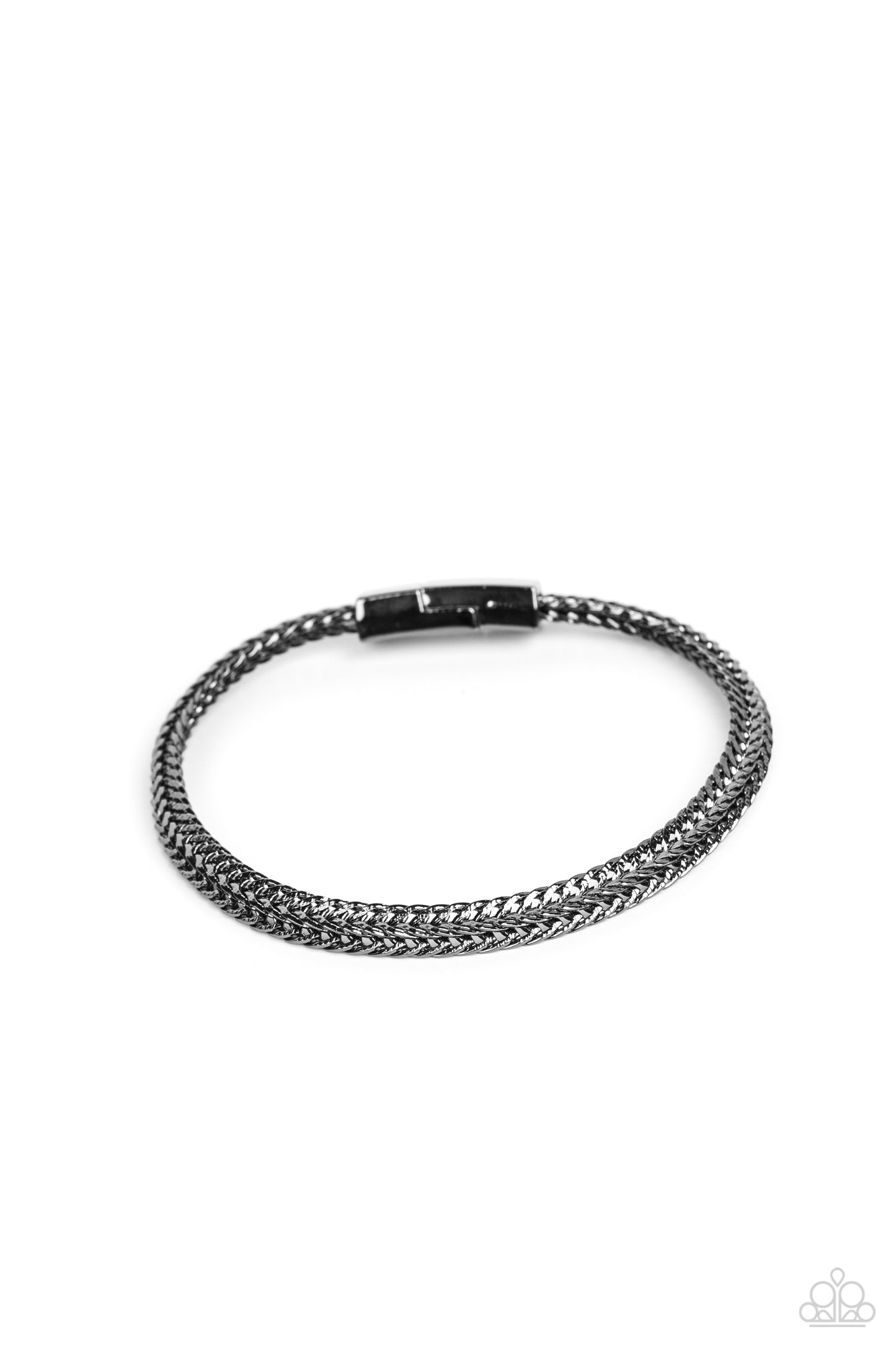 Cable Train - Black Intricate Bracelet Magnetic Closure