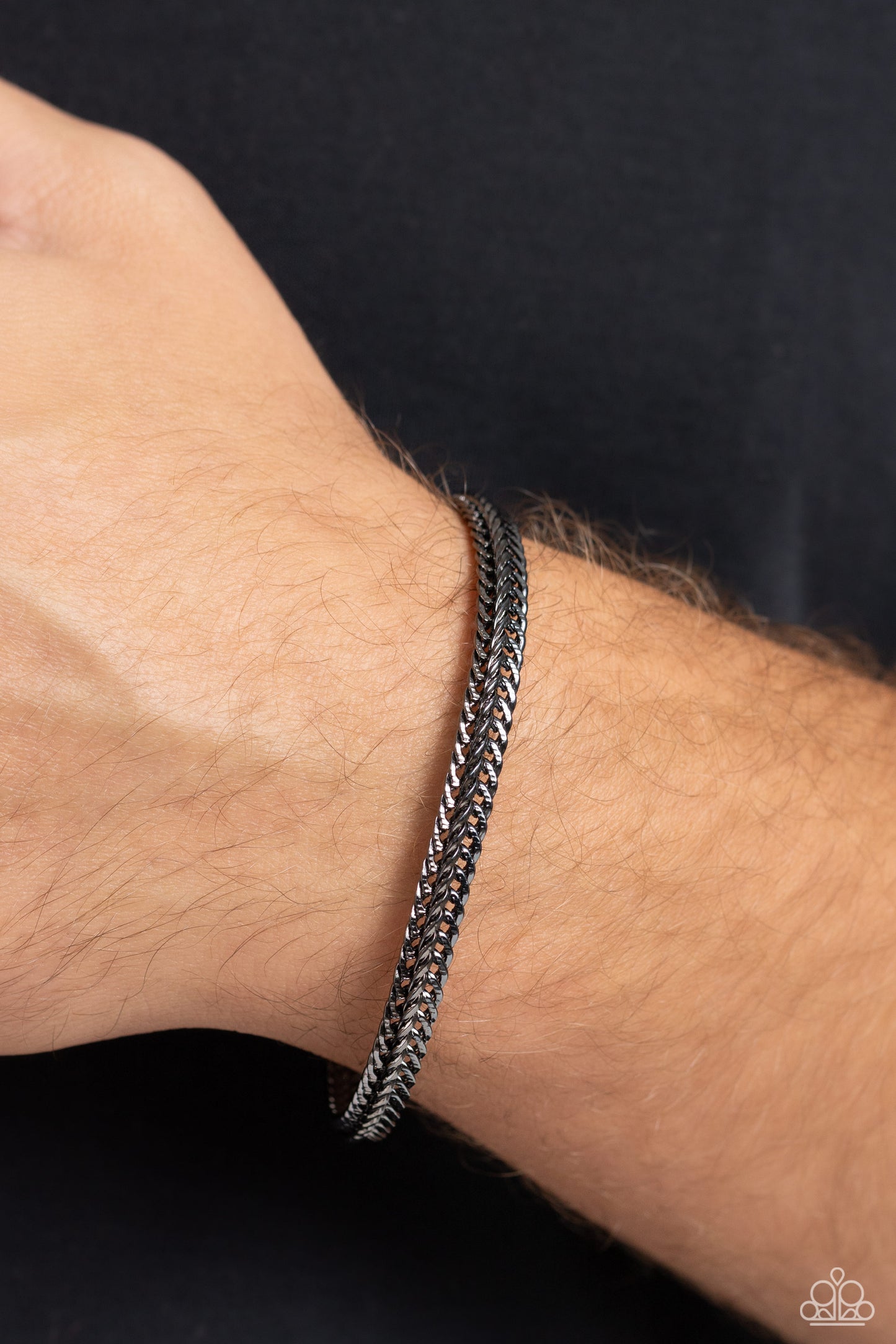 Cable Train - Black Intricate Bracelet Magnetic Closure