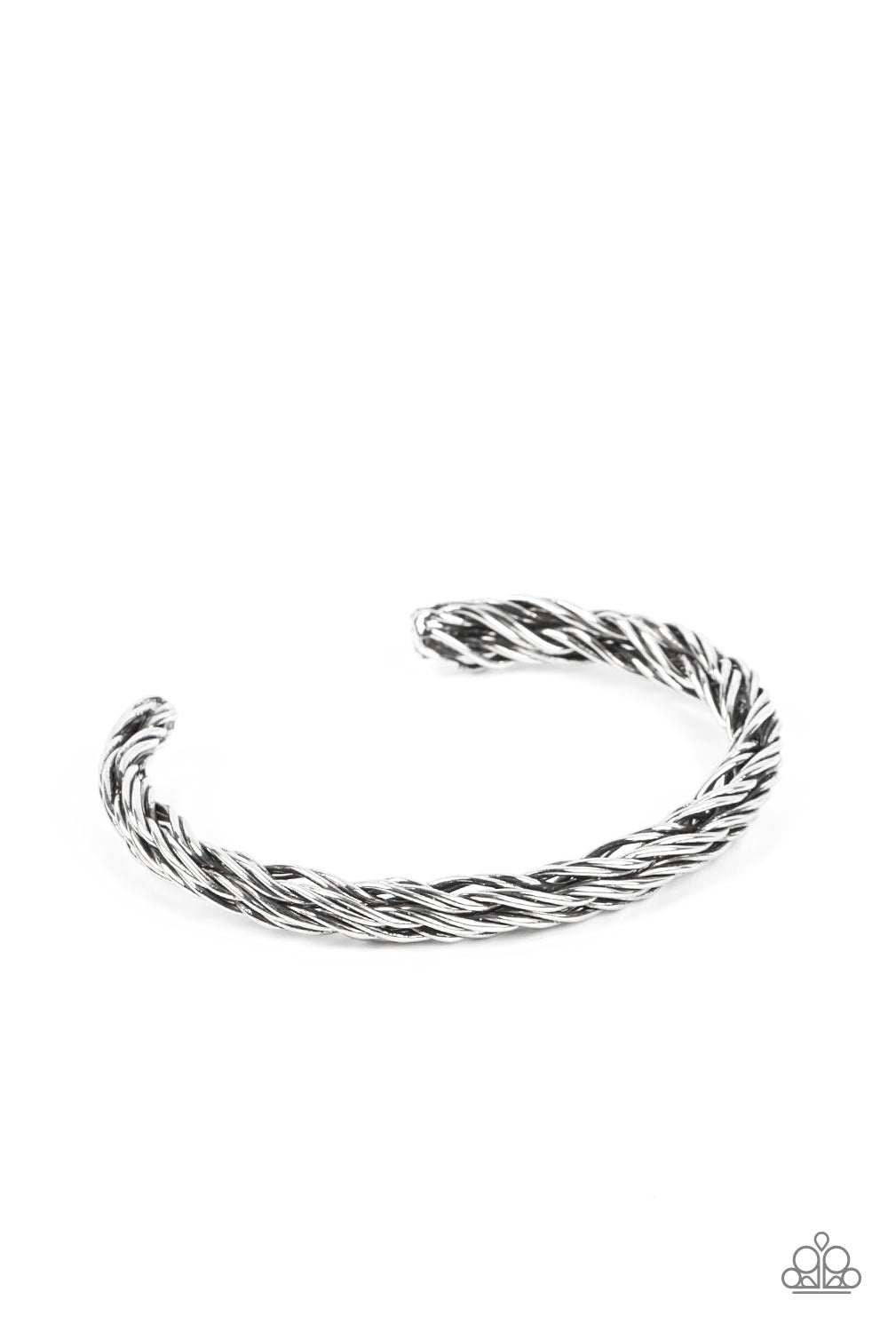 Rally Together - Silver Twisted Wire Urban Cuff Bracelet