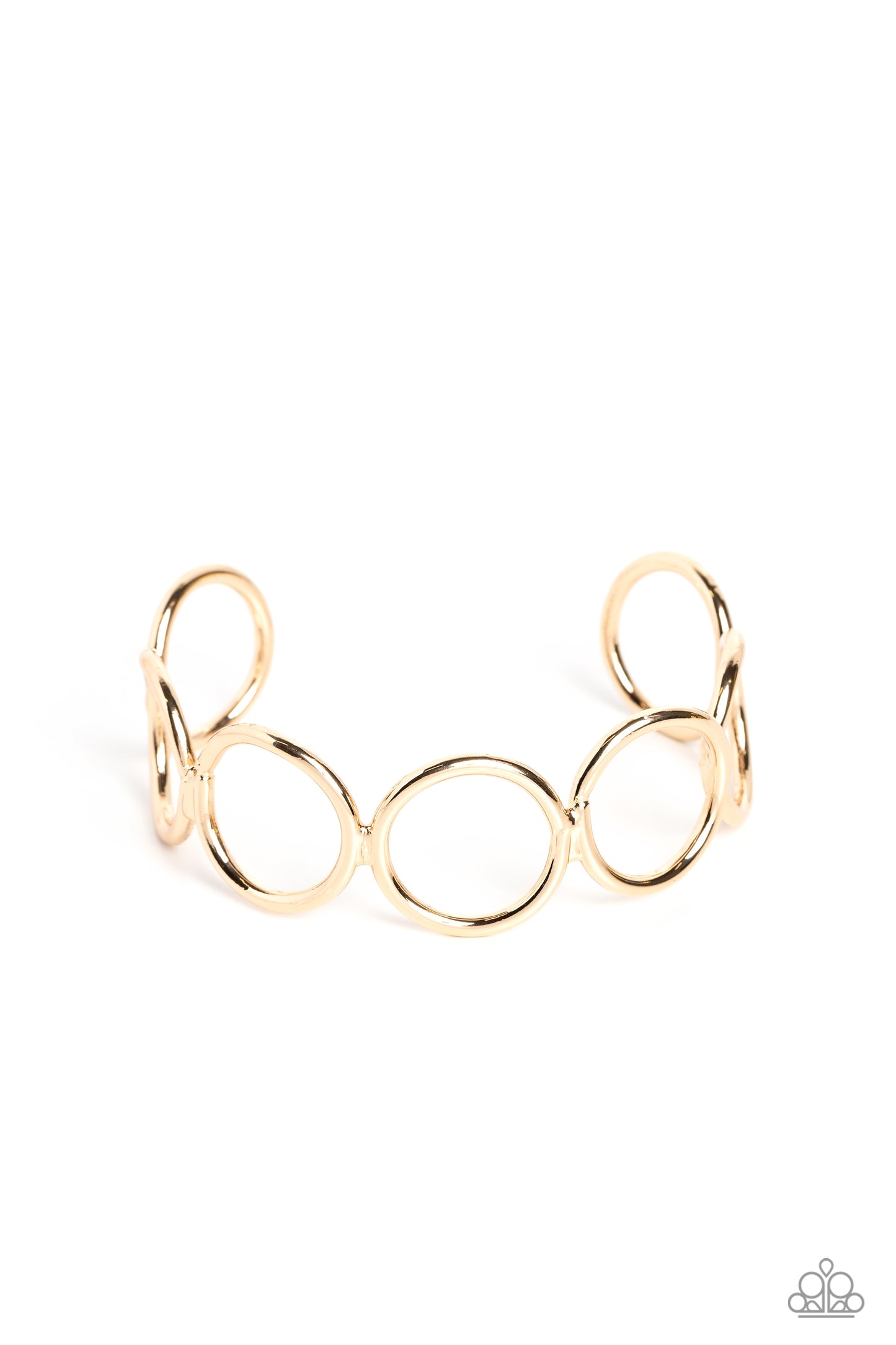 Socialite Sheen - Gold Circle Cuff Bracelet