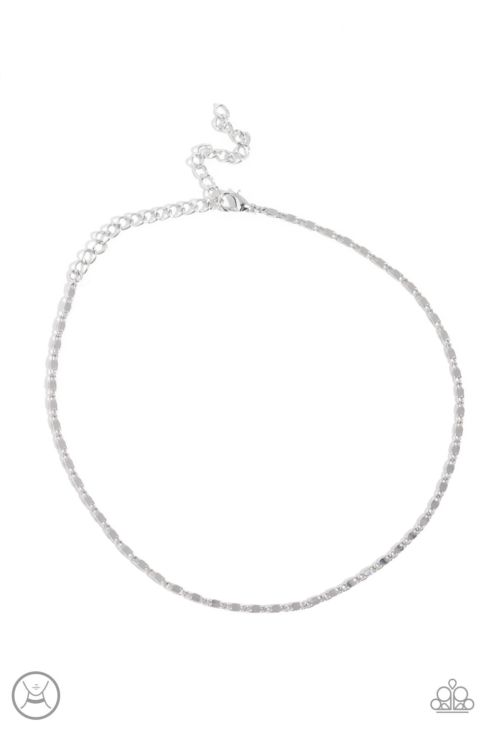 Minimalist Maiden - Silver Flat Link Choker Necklace