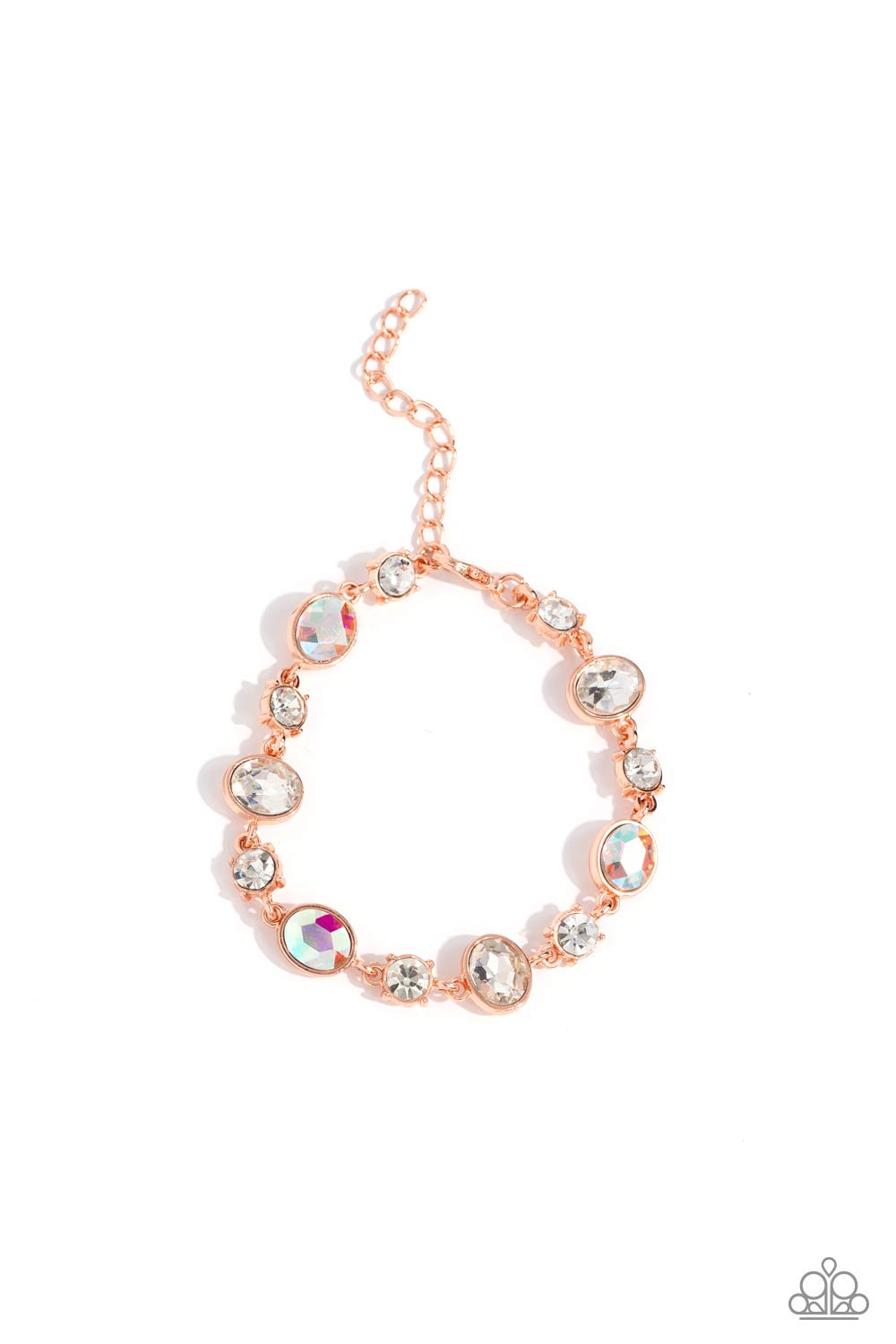 Ethereal Empathy - Copper Iridescent Gem Clasp Bracelet