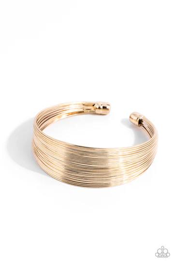 High Wire Act - Gold Wire Cuff Bracelet