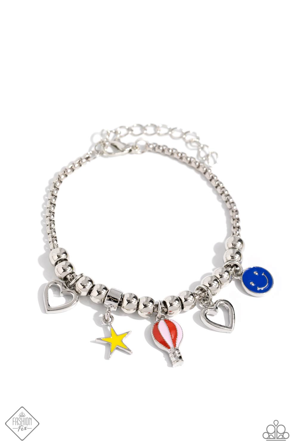 Tourist Trimmings - Multi Color Tourist Travel Charm Silver Clasp Bracelet - Fashion Fix