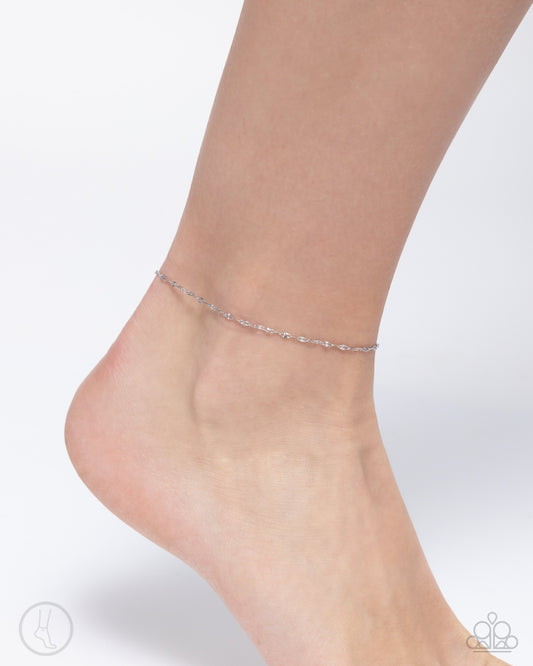 Savory Splendor - Silver Stainless Steel Sunburst-Inspired Anklet