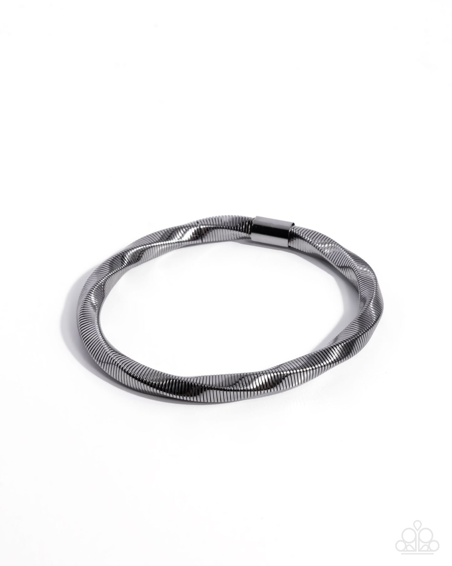 Twisted Temptress - Black Gunmetal Stretchy Bracelet