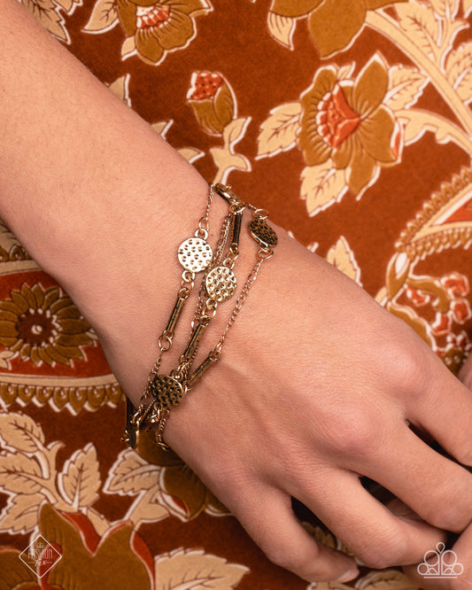 Coachella Construction - Gold Disc Clasp Bracelet - Fashion Fix