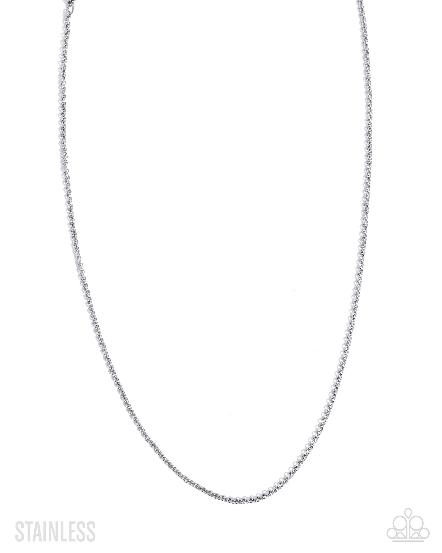 Luminescent Leverage - Silver Stainless Steel Urban Necklace
