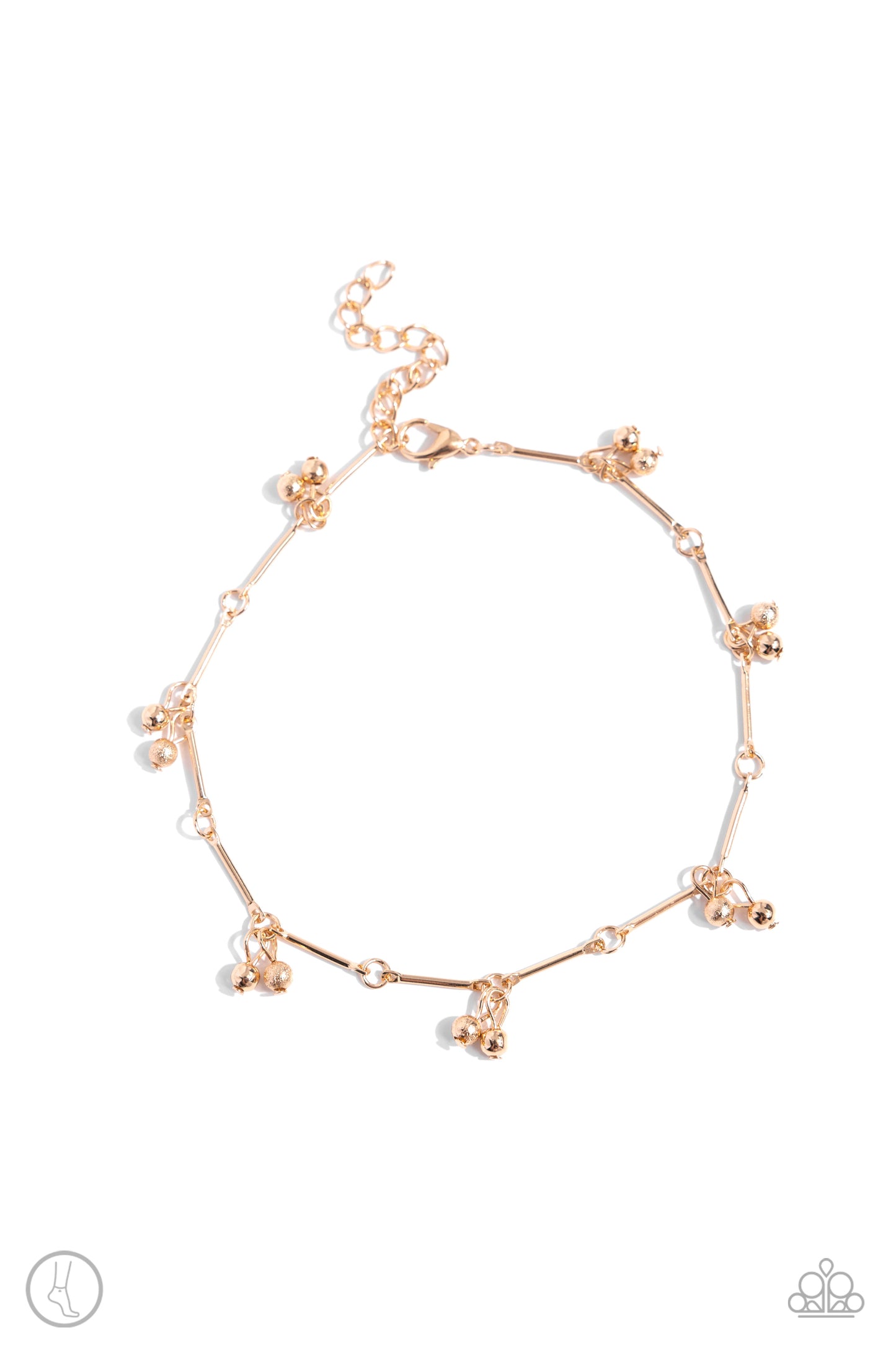 A SMILE A Minute - Gold Bead Anklet