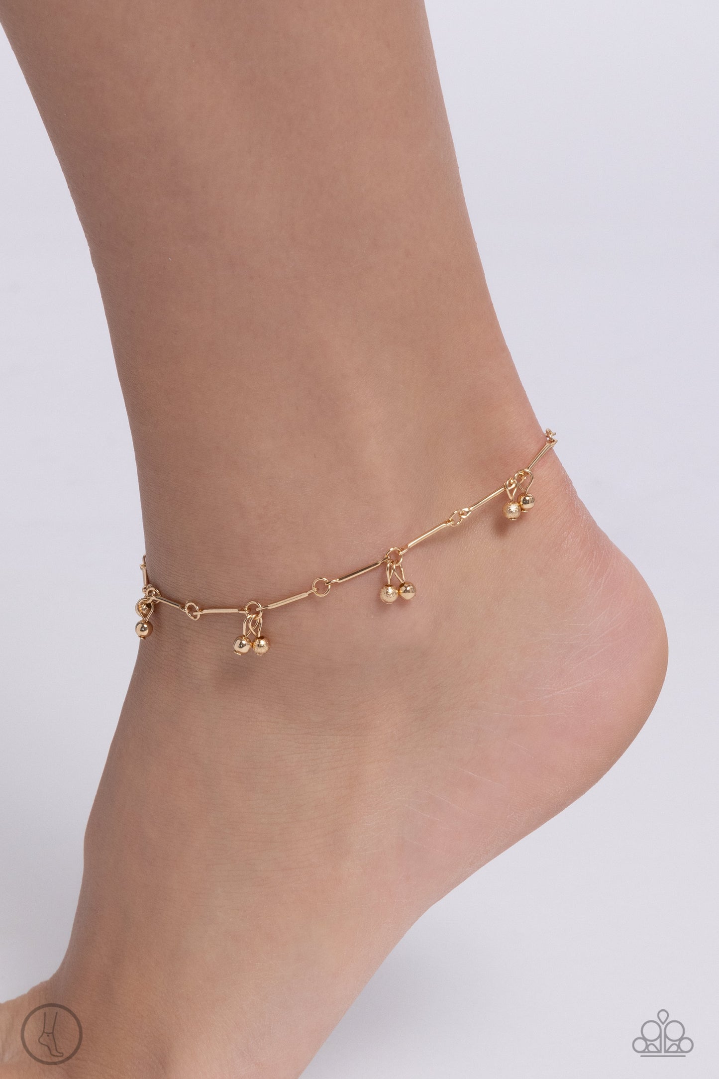 A SMILE A Minute - Gold Bead Anklet