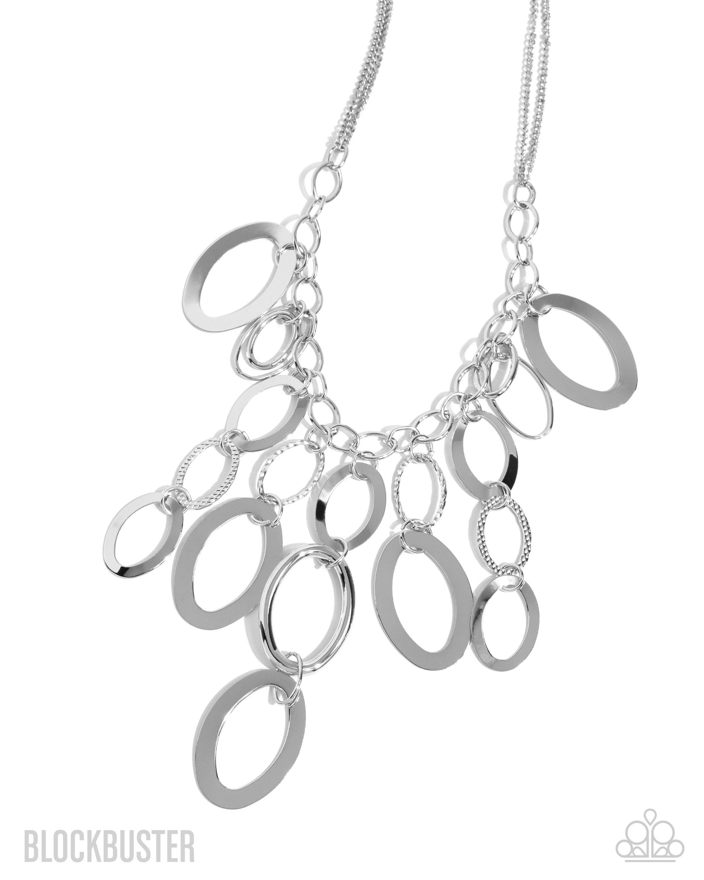 A Silver Spell - Silver Textured Medium-Length Necklace