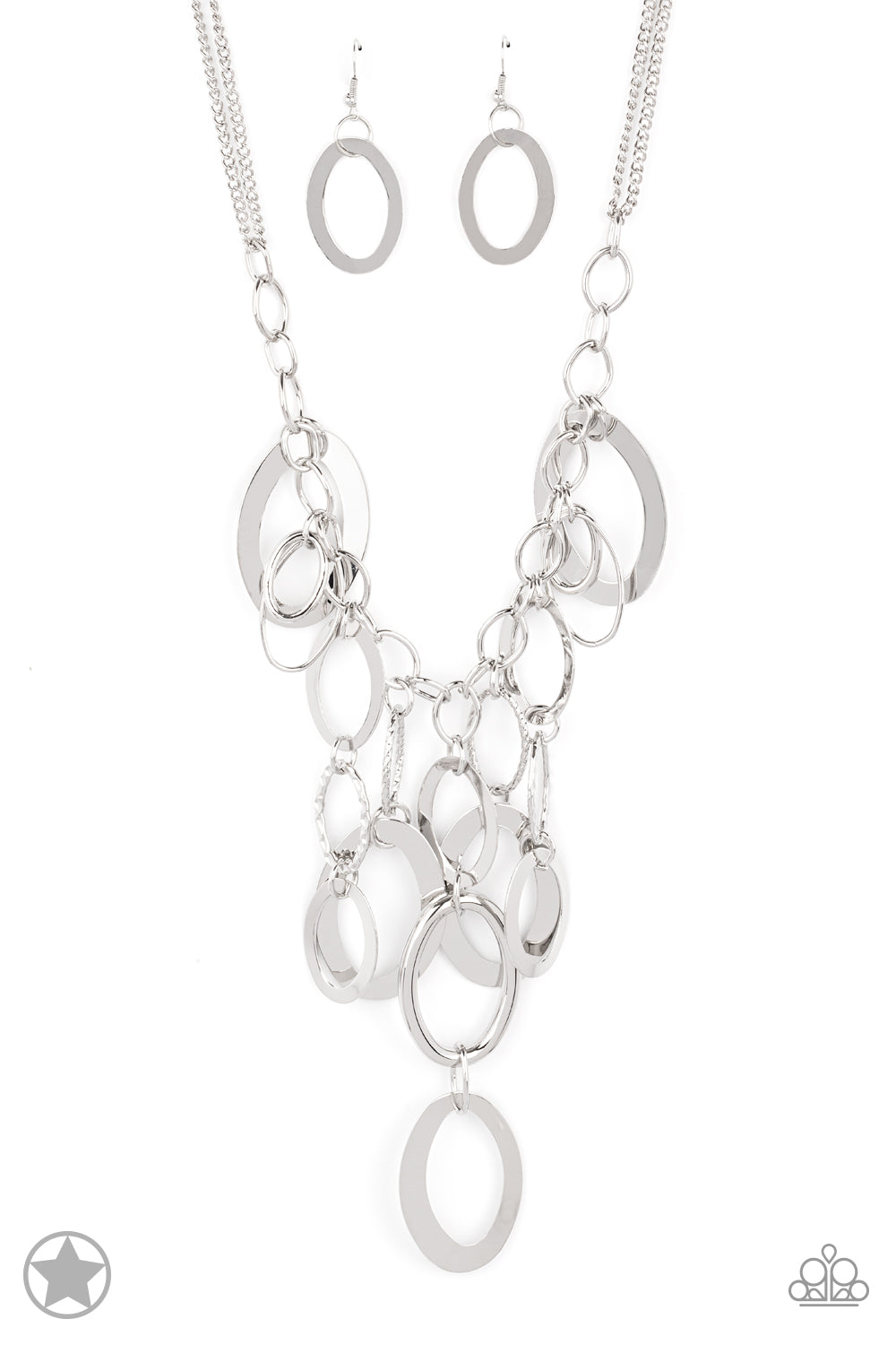 A Silver Spell - Silver Textured Medium-Length Necklace