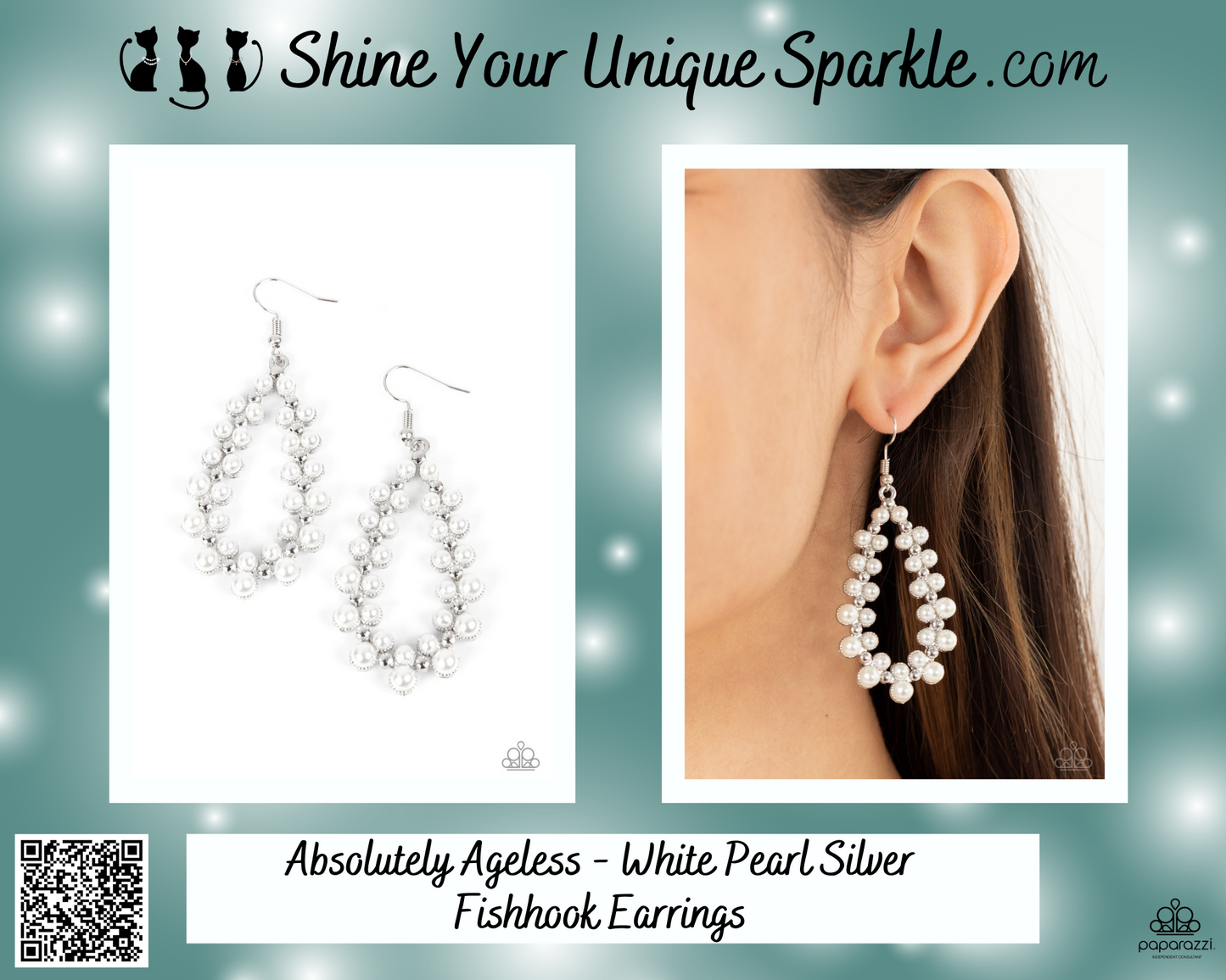 Absolutely Ageless - White Pearl Silver Fishhook Earrings