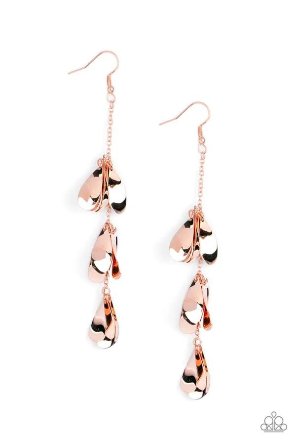 Arrival CHIME - Copper Dangle Fishhook Earrings