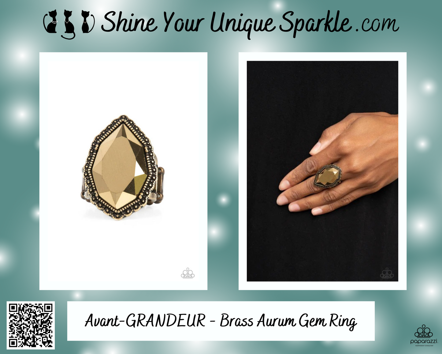 Avant-GRANDEUR - Brass Aurum Gem Ring