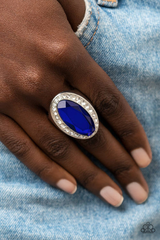 Believe in Bling - Blue Gem Silver Ring