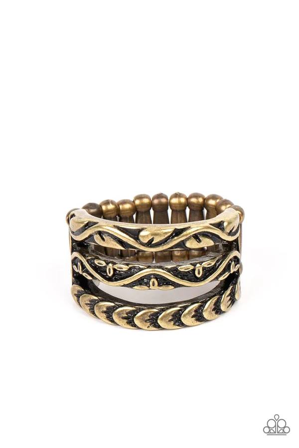 Canyon Canopy - Brass Vine Pattern Ring