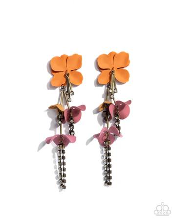 Capitol Chic - Multi Orange and Pink Flower Post Earrings - 2024 Convention Exclusive