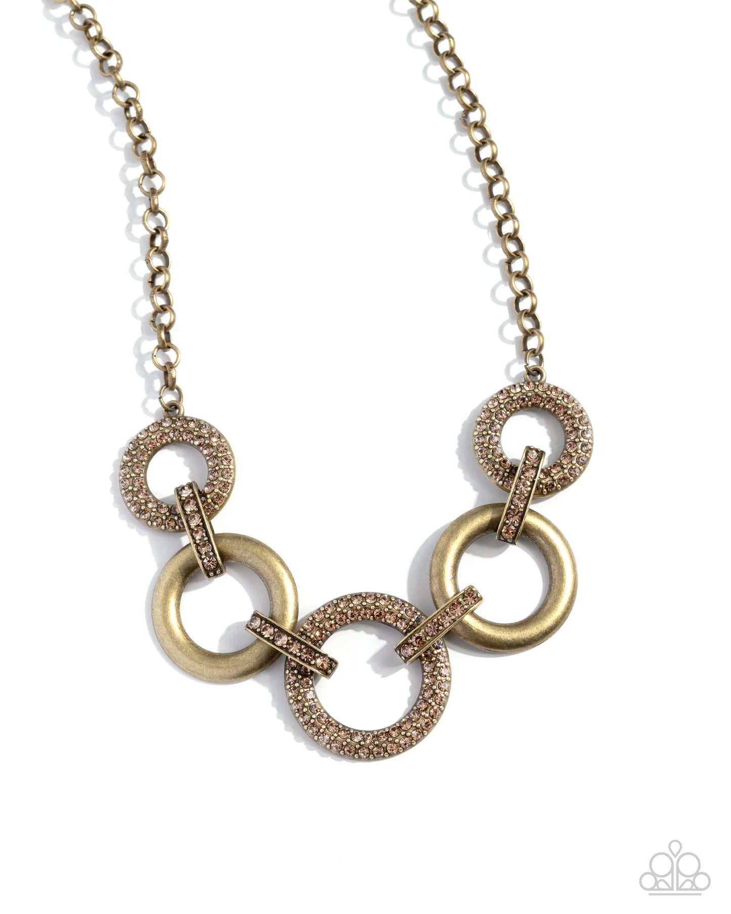 Cosmopolitan Confidence - Brass Circle Short Necklace