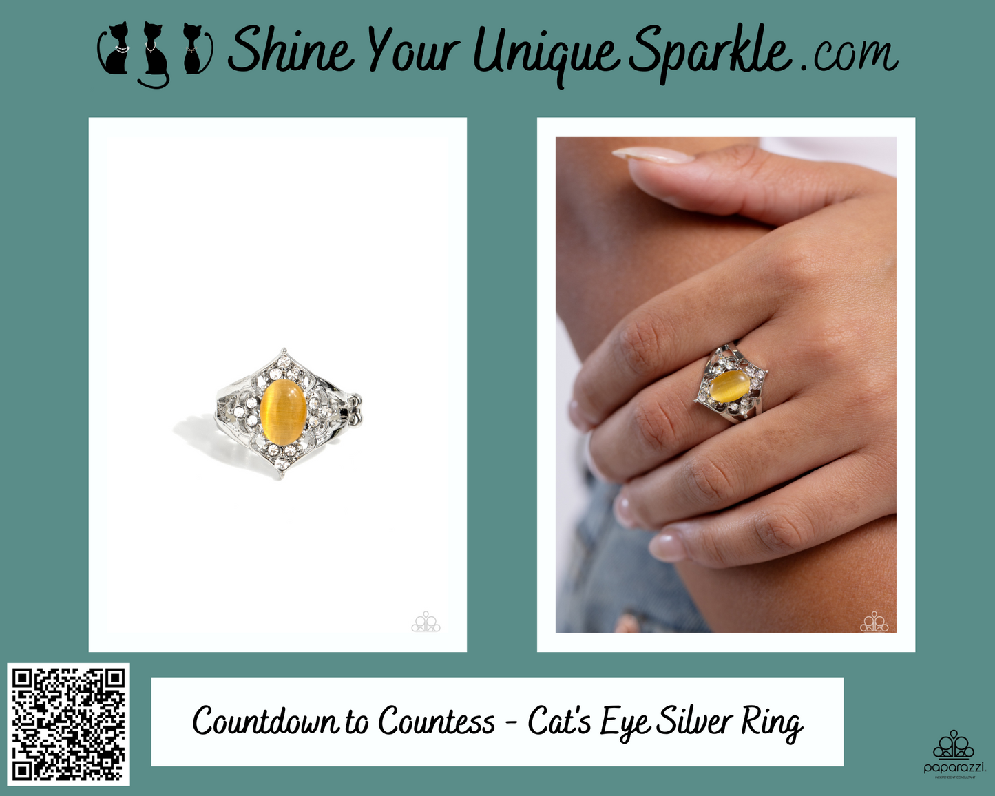 Countdown to Countess - Cat's Eye Silver Ring