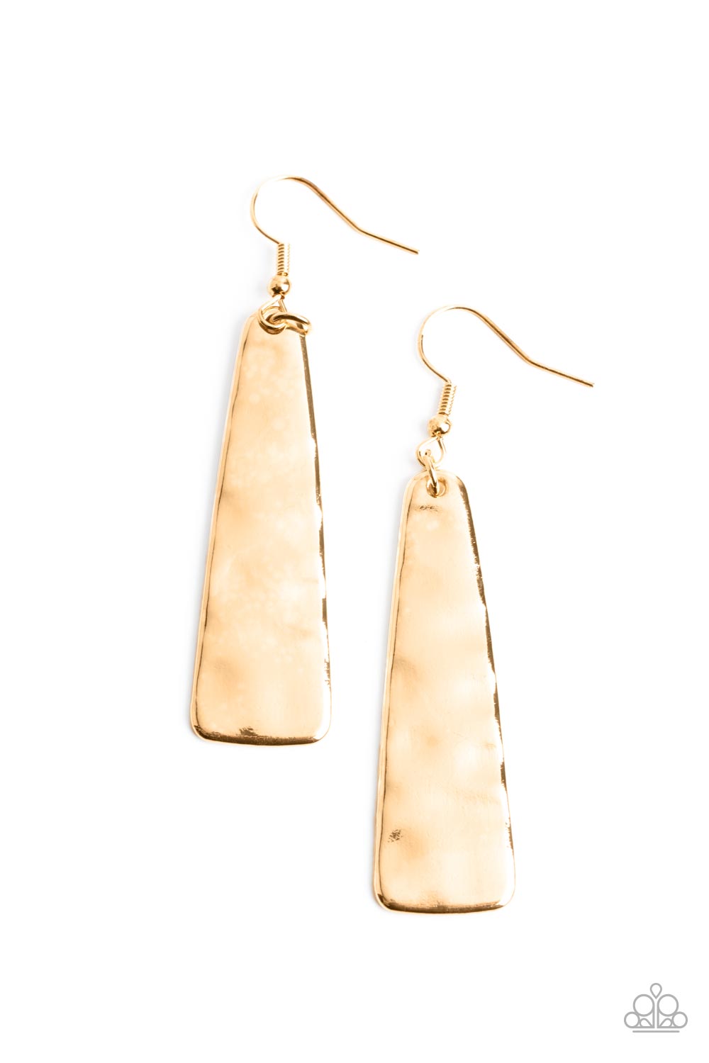 Detailed Definition - Gold Hammered Fishhook Earrings