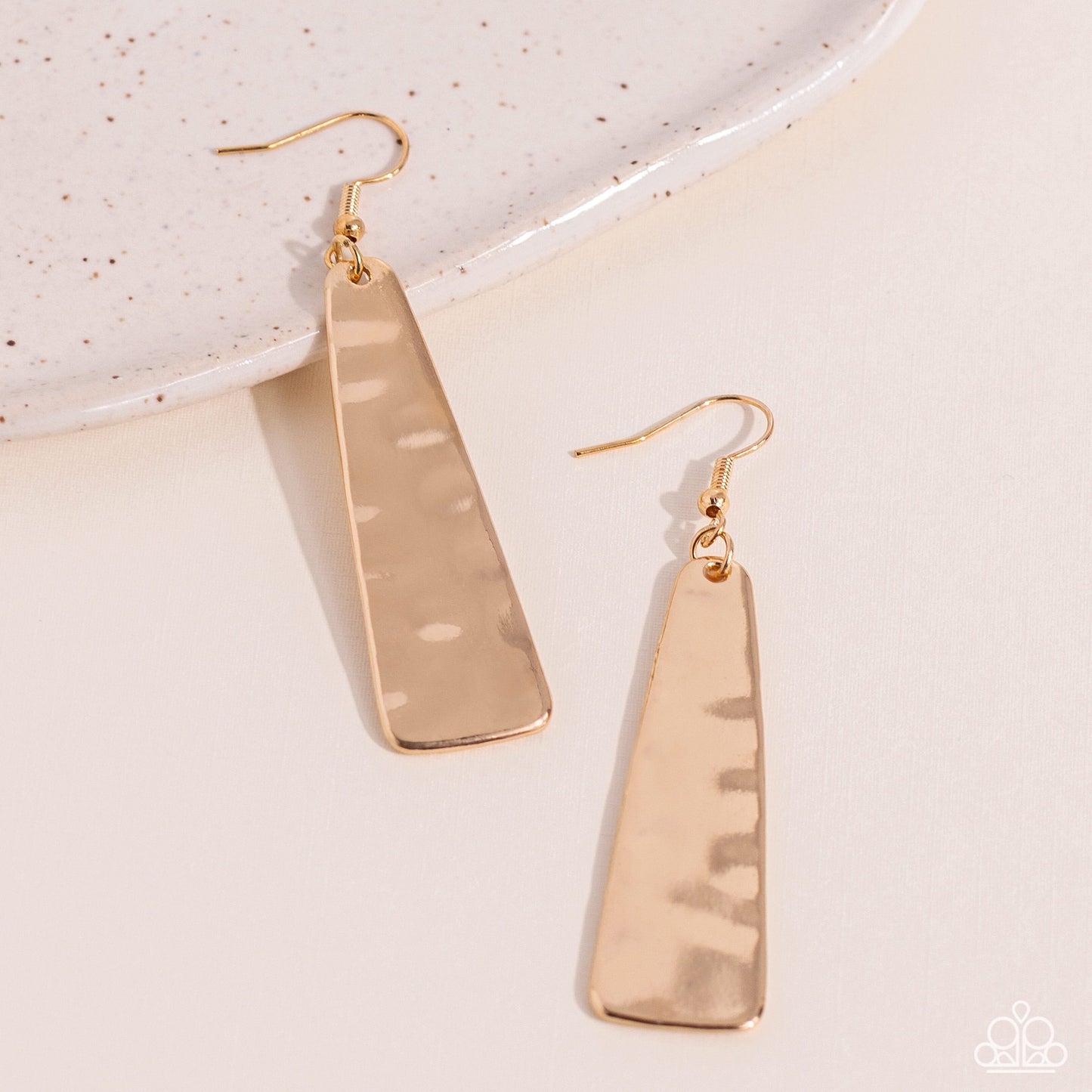 Detailed Definition - Gold Hammered Fishhook Earrings