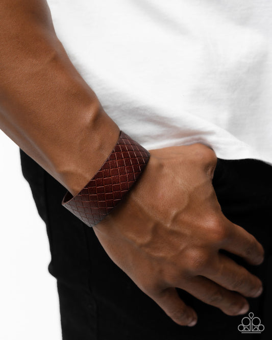 Diamondback Bandit - Brown Leather Urban Wrap Bracelet