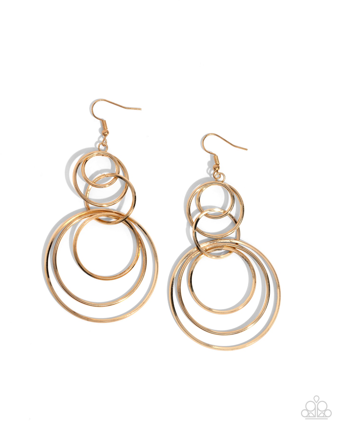 Disorienting Demure - Gold Circle Fishhook Earrings