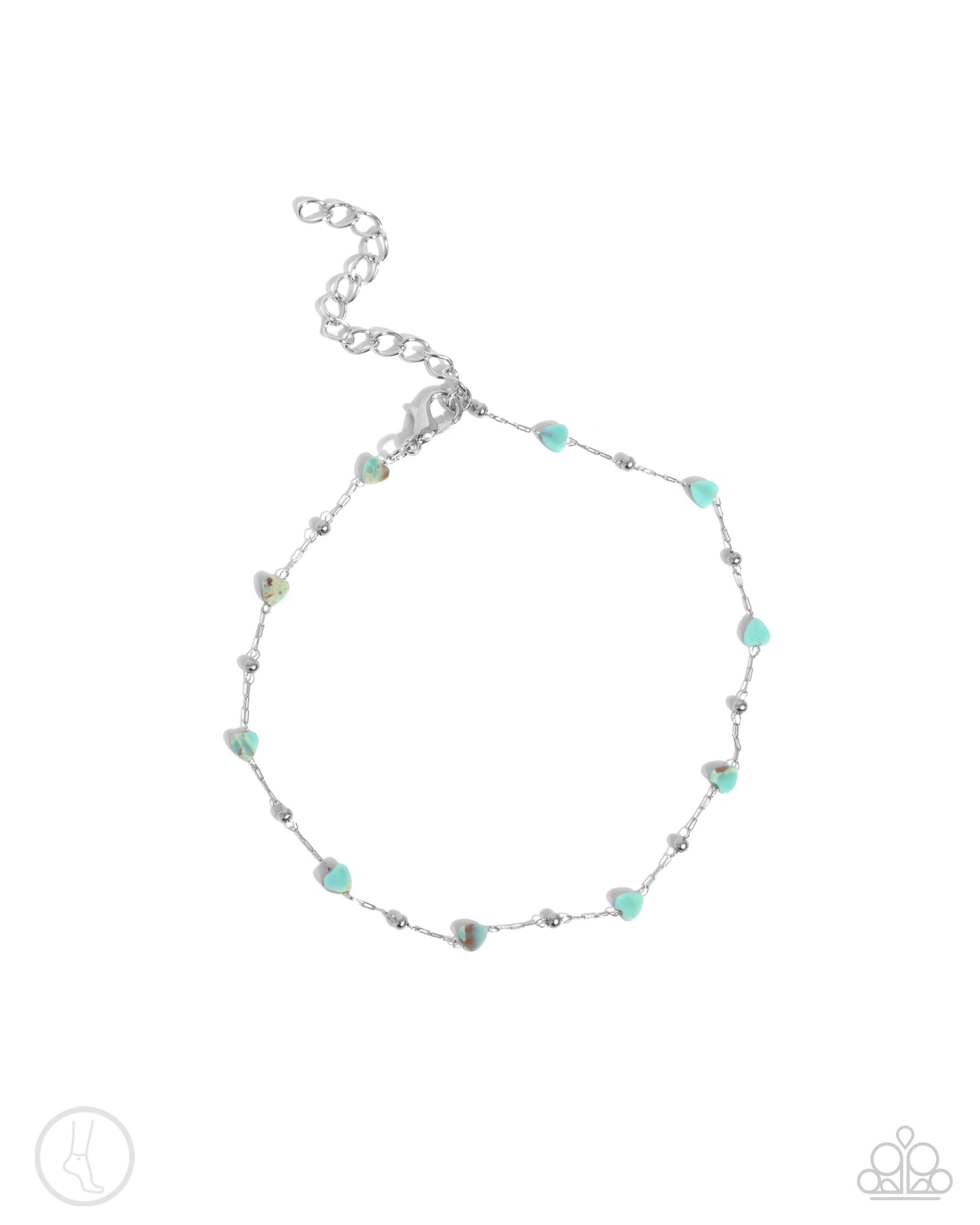 Dont Mention It - Blue Bead Silver Anklet