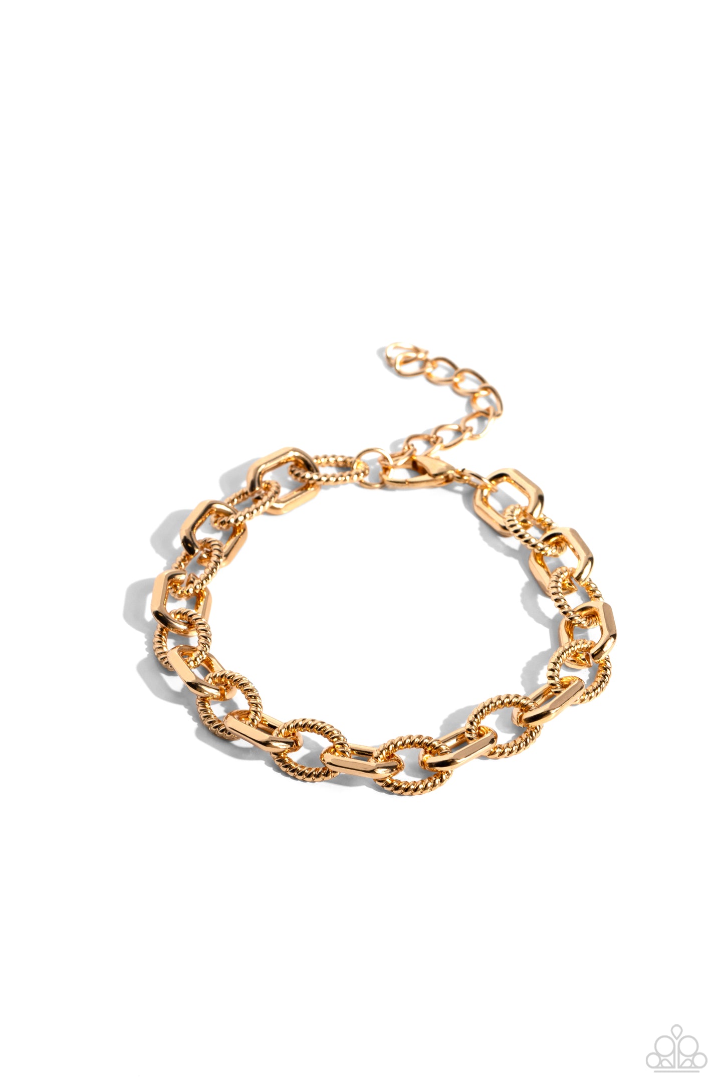 PERFECT MATCH / SET: Modern Motorhead - Gold Chain Urban Necklace AND Double Clutch - Gold Chain Urban Clasp Bracelet