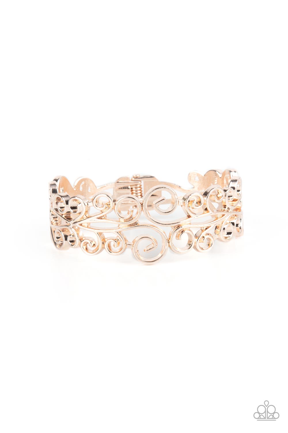 Dressed to FRILL - Rose Gold Filigree Hinged Bracelet