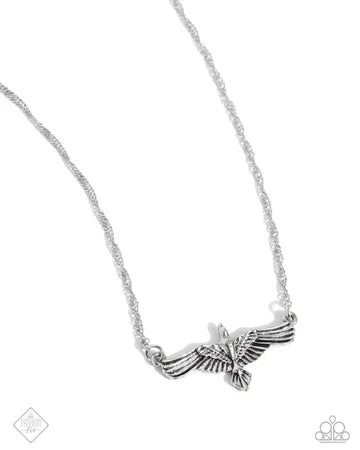 Eagle Exception - Silver Eagle Short Necklace - Fashion Fix