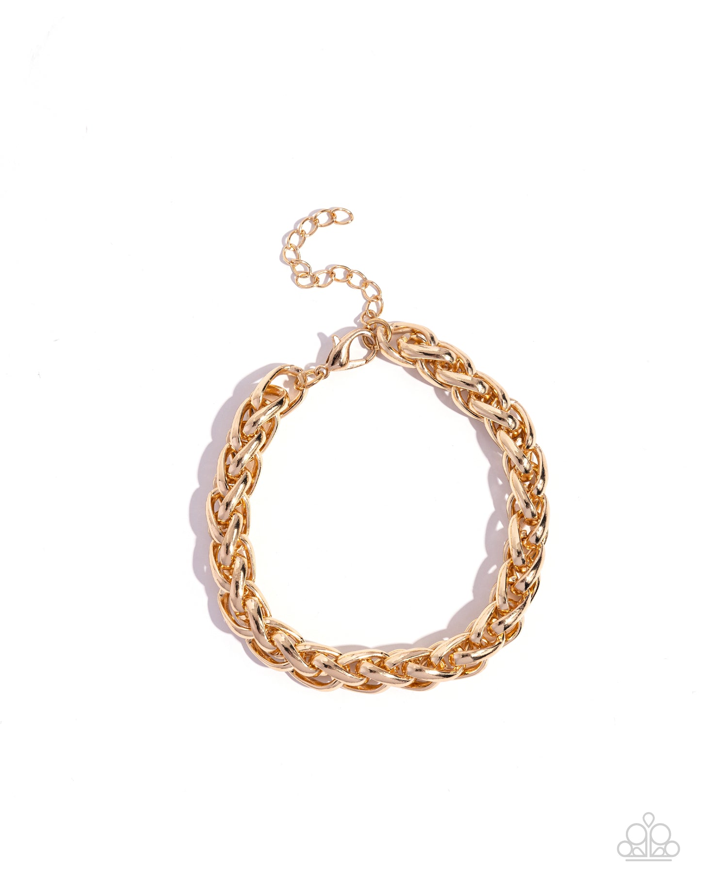 Effortlessly Edgy - Gold Chunky Chain Urban Clasp Bracelet