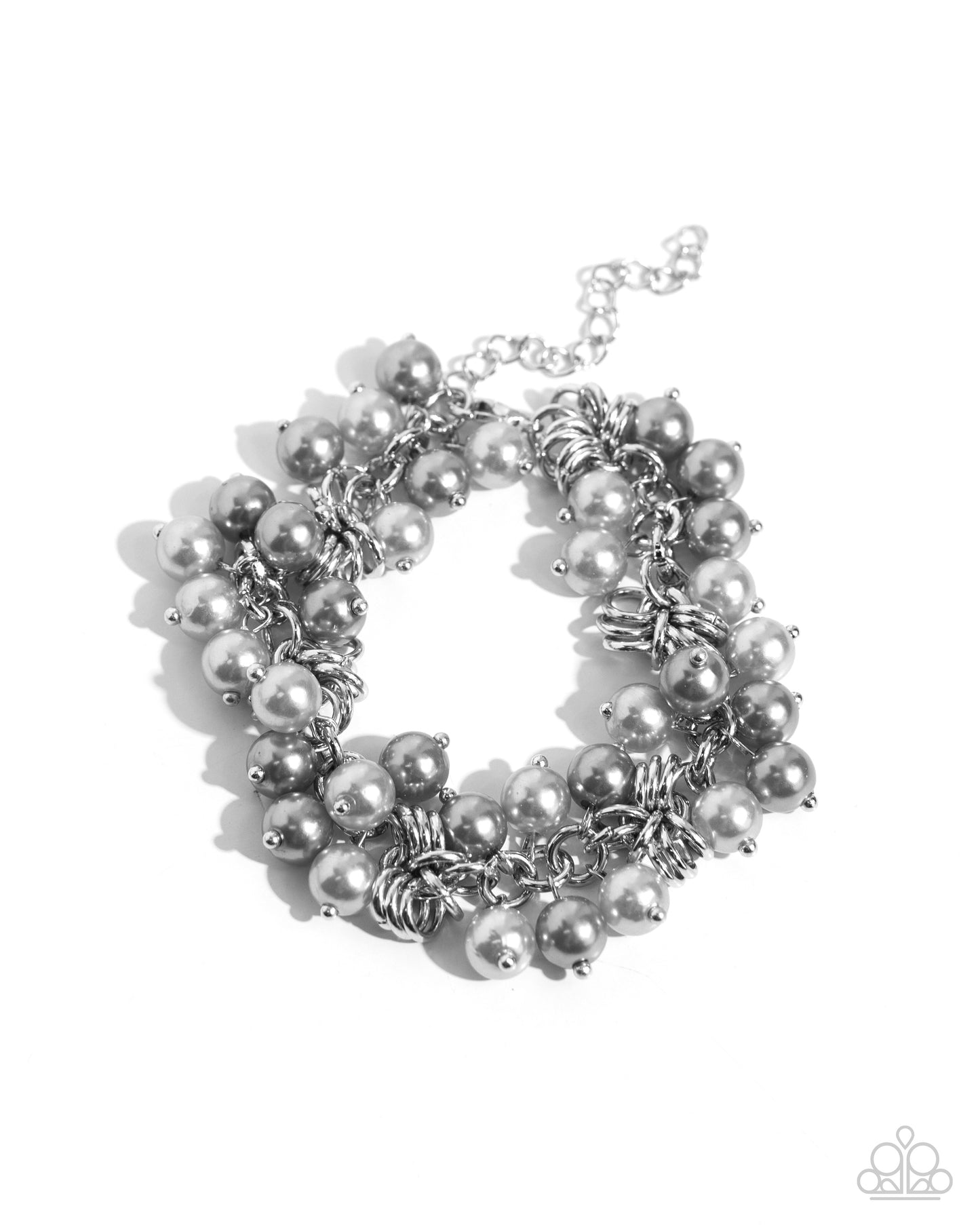 Endless Loop - Silver Pearl Clasp Bracelet