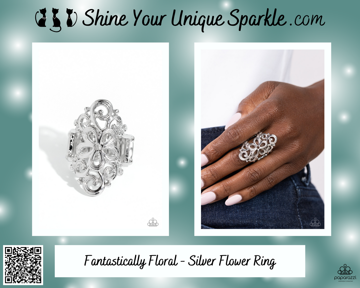 Fantastically Floral - Silver Flower Ring