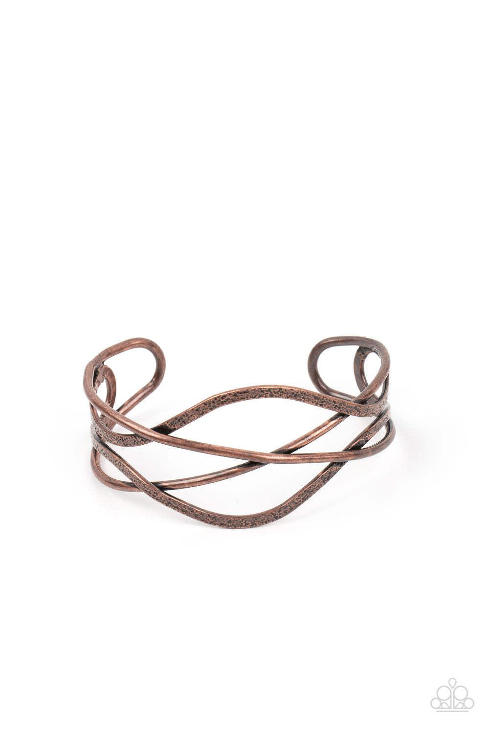 Fierce Fusion - Copper Wavy Bar Cuff Bracelet