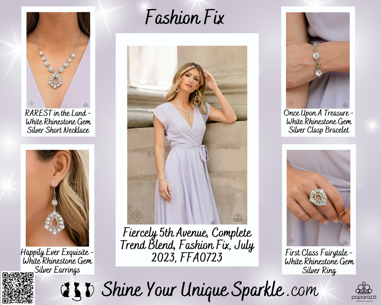 First Class Fairytale - White Rhinestone Gem Silver Ring - Fashion Fix