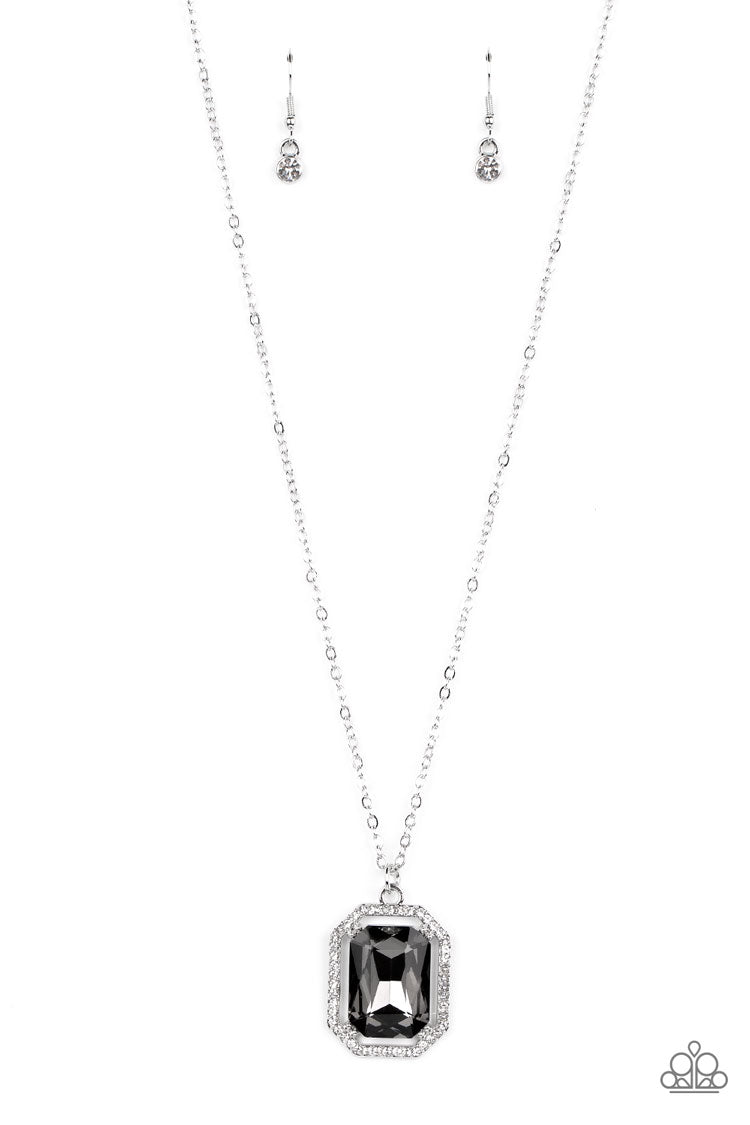 Galloping Gala - Silver Gem Pendant Short Necklace