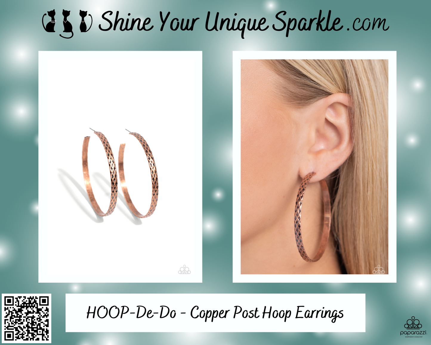 HOOP-De-Do - Copper Post Hoop Earrings